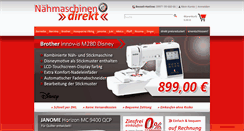 Desktop Screenshot of naehmaschinen-direkt.de