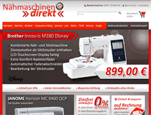 Tablet Screenshot of naehmaschinen-direkt.de
